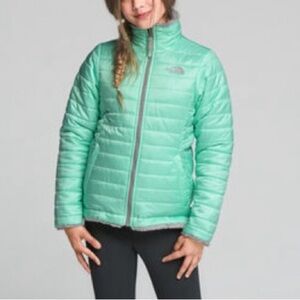 The North Face Teal/Gray Reversible Mossbud Coat